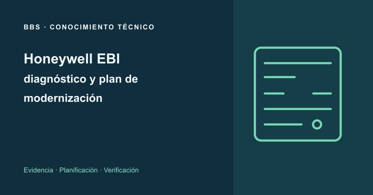 Honeywell EBI: diagnóstico y plan de modernización · BBS