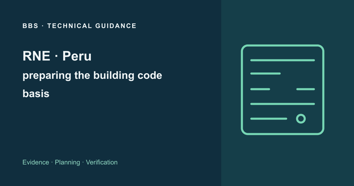 Peru RNE: preparing the building code basis · BBS