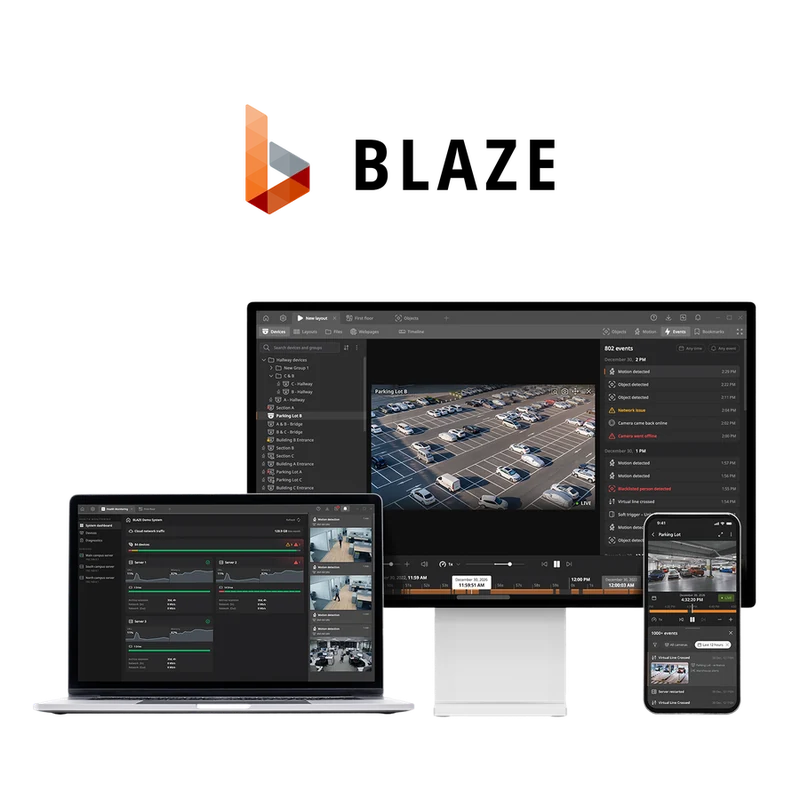 Interfaz y dispositivos de Hanwha BLAZE